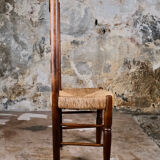 Pair of folk art chairs, France, mid-20th century