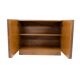 Carved Oak Italian Sideboard with Travertine Top