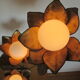 Golden metal brass flower lamp