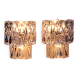Rare 1960s Kinkeldey German crystal wall sconce 1960