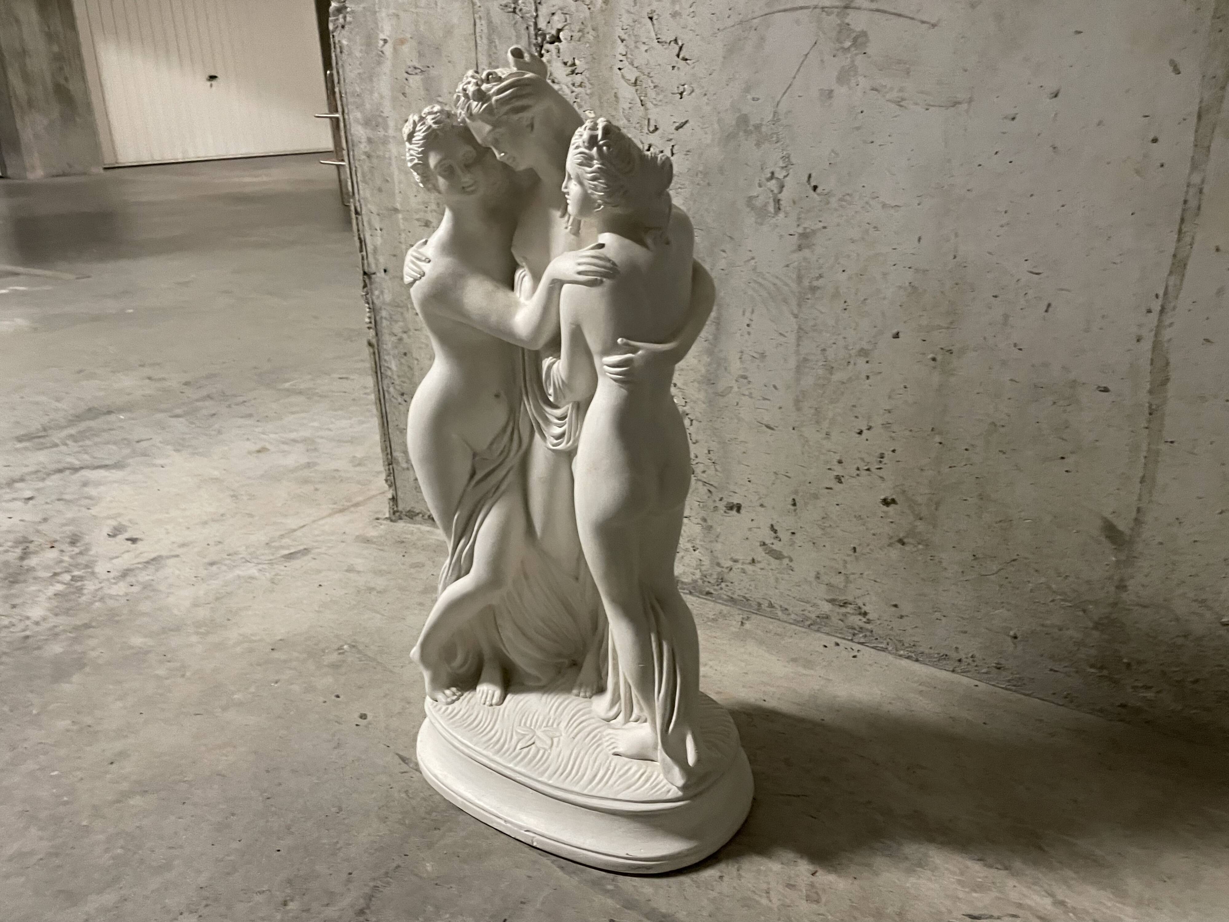 Plaster statue “The 3 Graces”