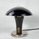 Lampe de chevet vintage Bauhaus en bakélite marron et chrome, 1930