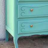 Vintage mint green chest of drawers 1950