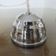 Art Deco pendant light in opaline and chrome-plated brass, 1930s-1940s