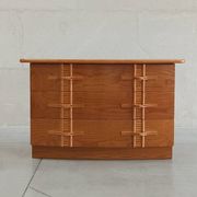 Vintage chest of drawers with bamboo and rattan details