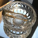 Lot of 4 dessert cups in chiseled glass