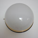 Midcentury Glass Ceiling Lamp, Flush Mount or Wall Lamp, 1960s