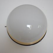 Midcentury Glass Ceiling Lamp, Flush Mount or Wall Lamp, 1960s