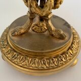 Napoleon iii table cup in bronze and fine nineteenth gilded glass