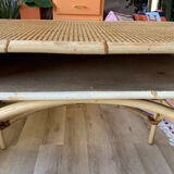 Rattan desk and canning