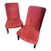 Low chairs Napoleon III - Red velvet - Around 1870