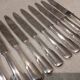 12 silver plated table knives, Francia goldsmith, single-flat, 24.7cm