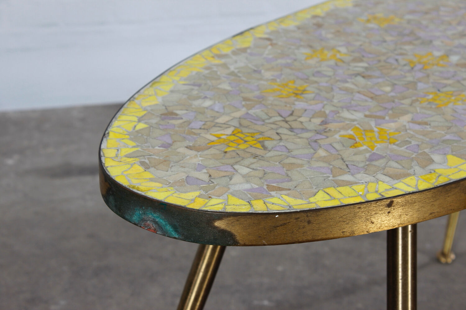 Deutscher 1950er Mosaiktisch Coffee table Vintage design MCM