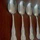 Set of 6 silver metal spoons