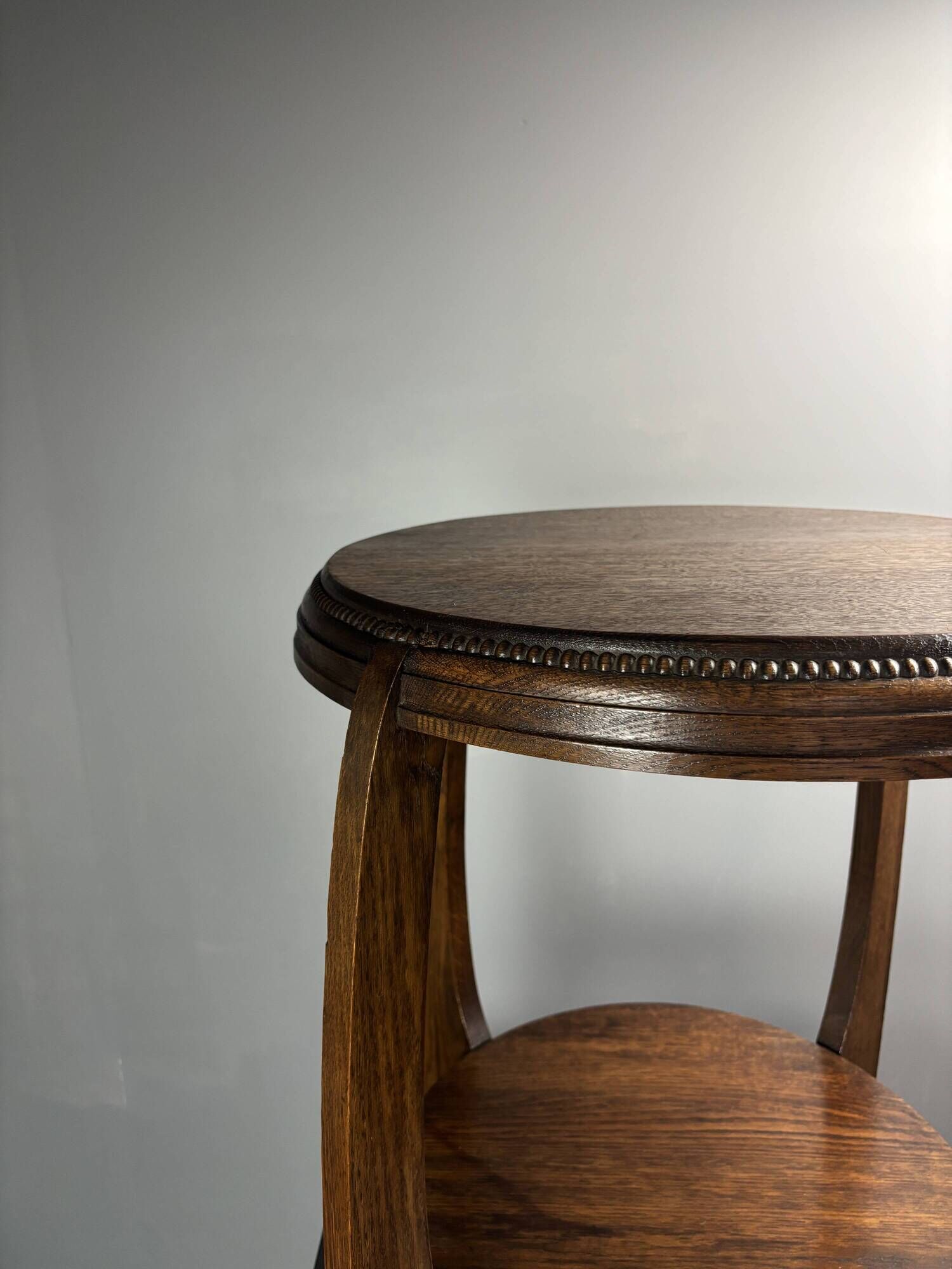 Dutch art deco Amsterdam school oak side table, 1930s