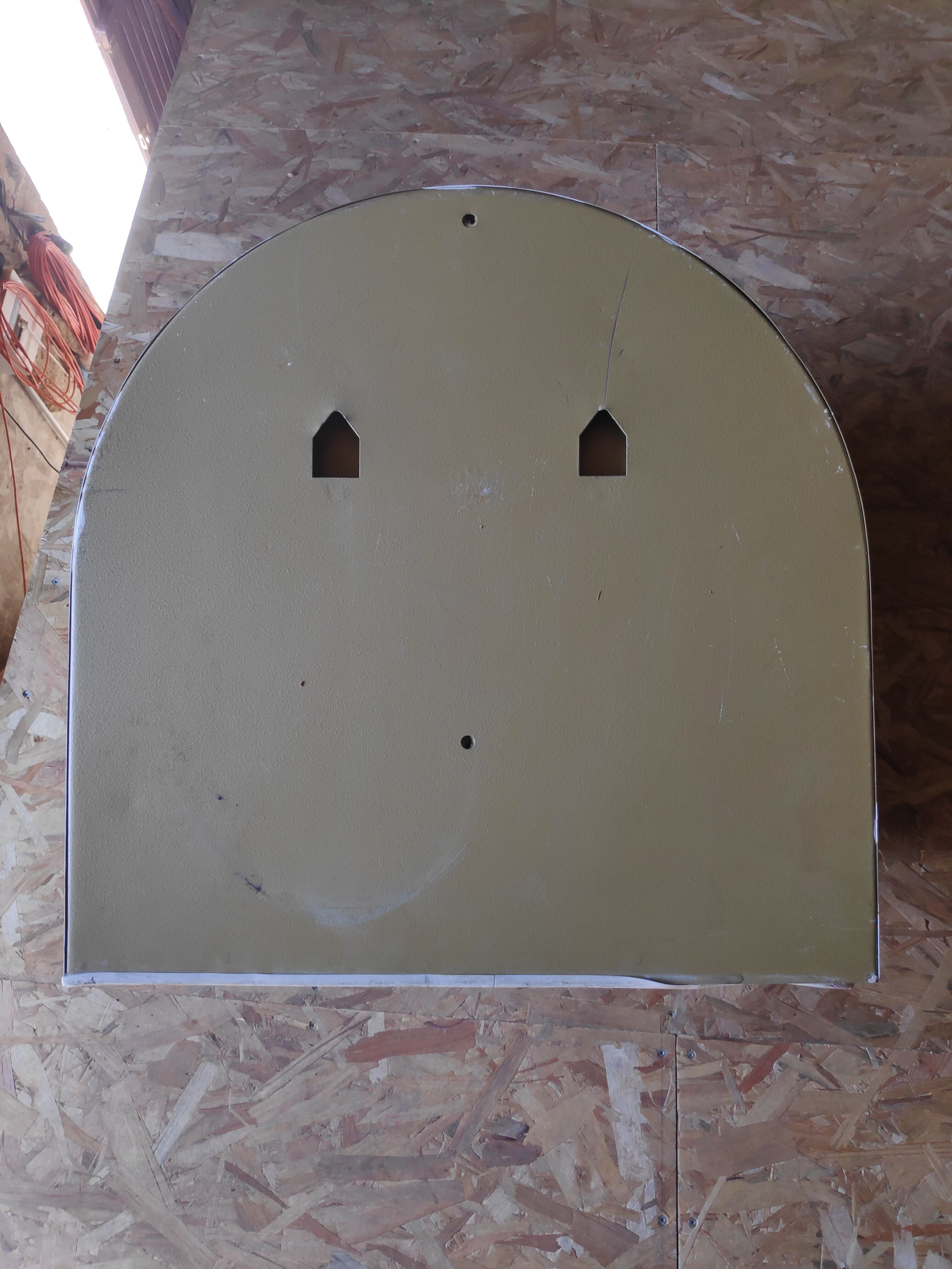 Vintage workshop wall phone booth