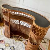 Rattan and wicker bar from the 50s/60s