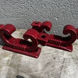 Paire de Bougeoirs Art-Deco Céramique signée B. Letalle L 29 / H 13 cm