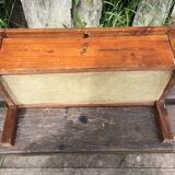 Malle en bois sur pied vintage