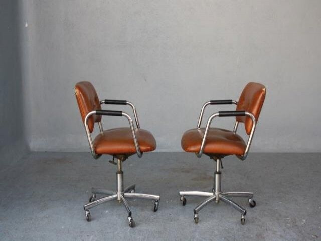 pair of armchairs vintage 1970 Tubulars