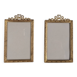 Pair of gilt bronze photo frames