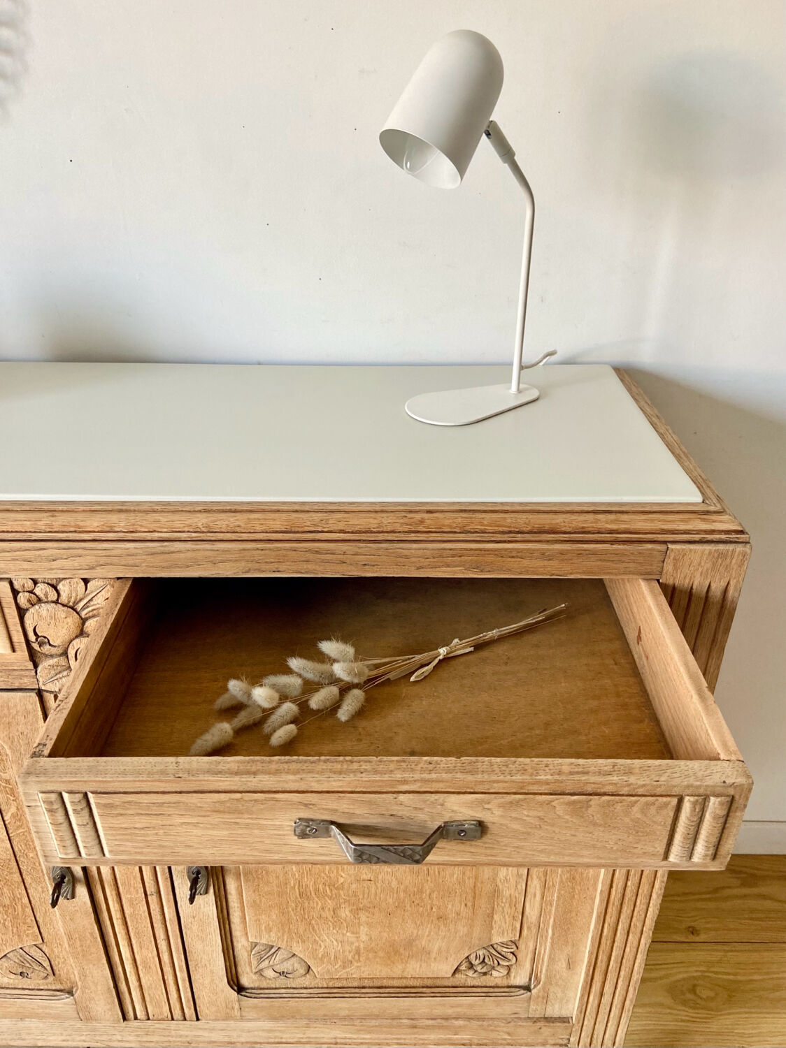 Buffet Art Déco en chêne massif