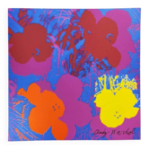 1980s Big Andy Warhol "Flowers" Purple Limited Edition Lithograph.