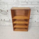 Bibliothèque basse en bois brut