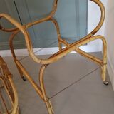 Vintage rattan cradle