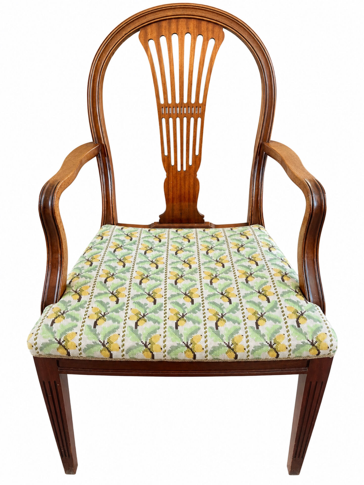 Fauteuil en acajou ancien – style Hepplewhite