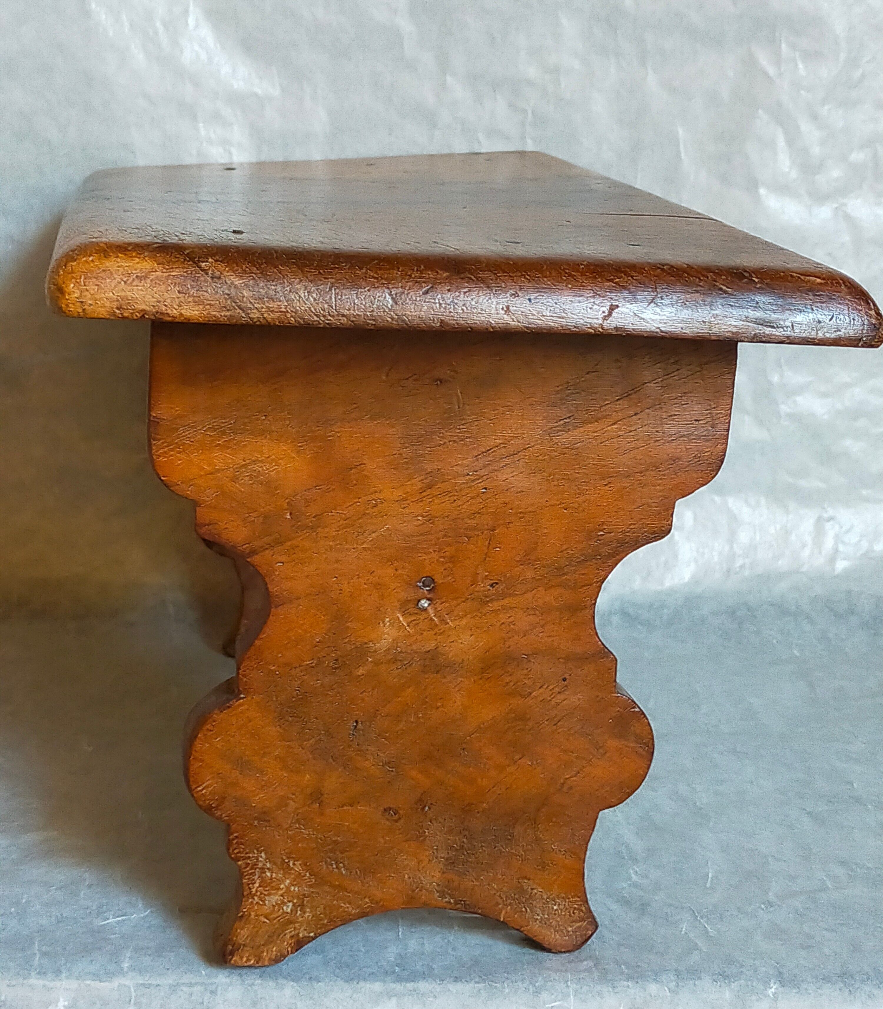 Footrest stool made of old wood