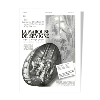 Affiche vintage années 30 Marquise de Sévigné