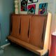 High sideboard by Gérard Guermonprez dating from the 1950s in blond oak