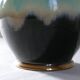 Vintage decorative amphore vase in gold glazed ceramic made in Germany