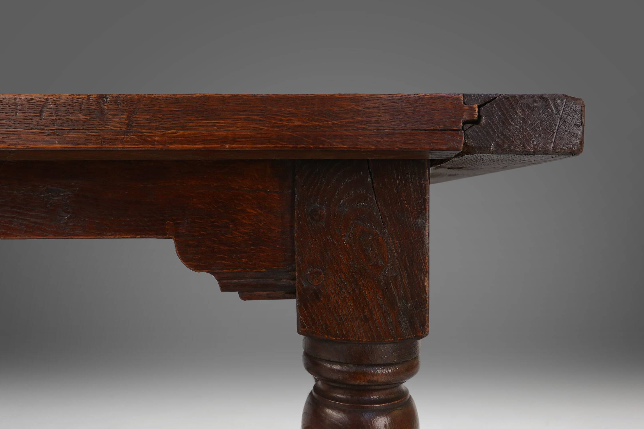 Antique Oak Table, France, 1850s