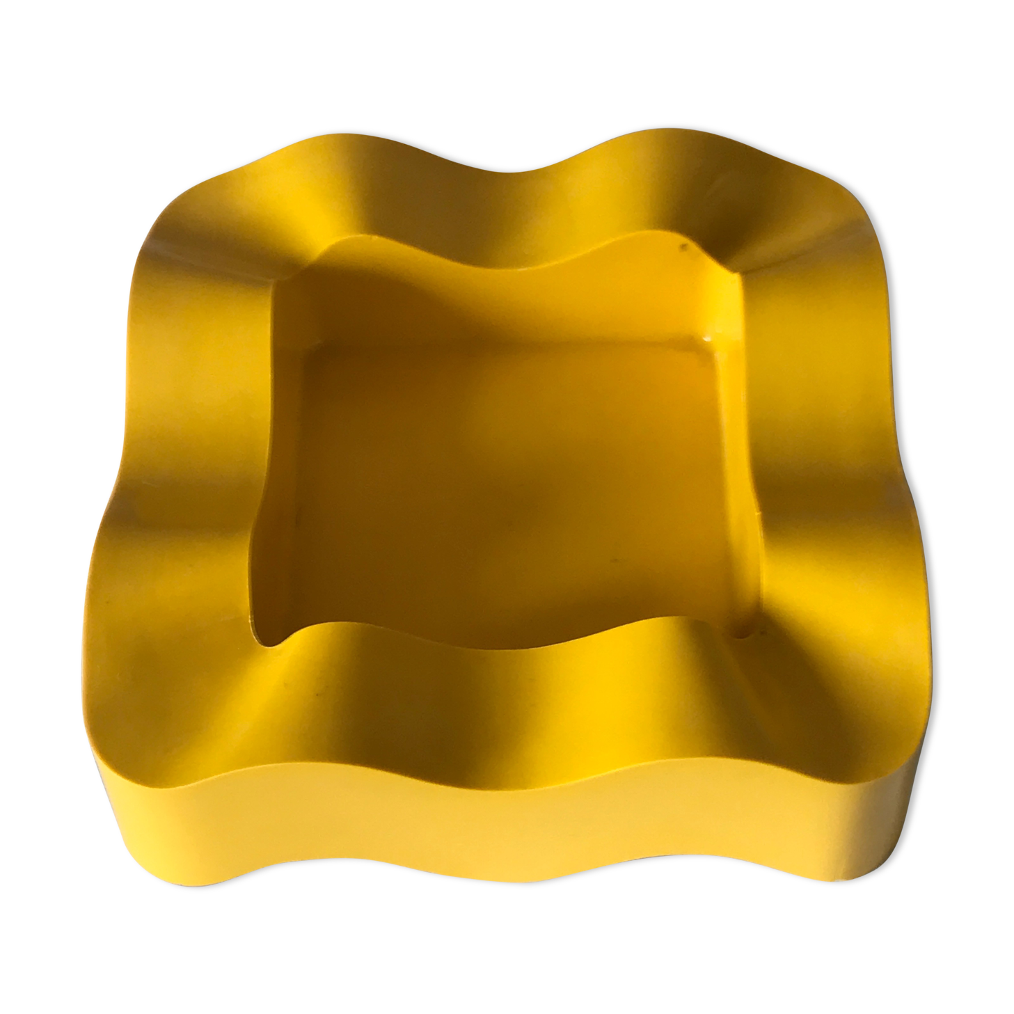 Yellow ashtray vintage design 1970