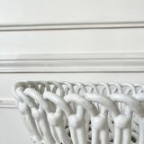 Woven white ceramic plate