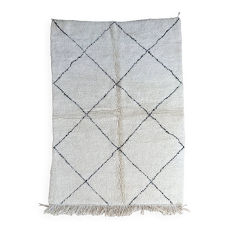 Beni Ourain Moroccan rug white - 220 x 152 cm