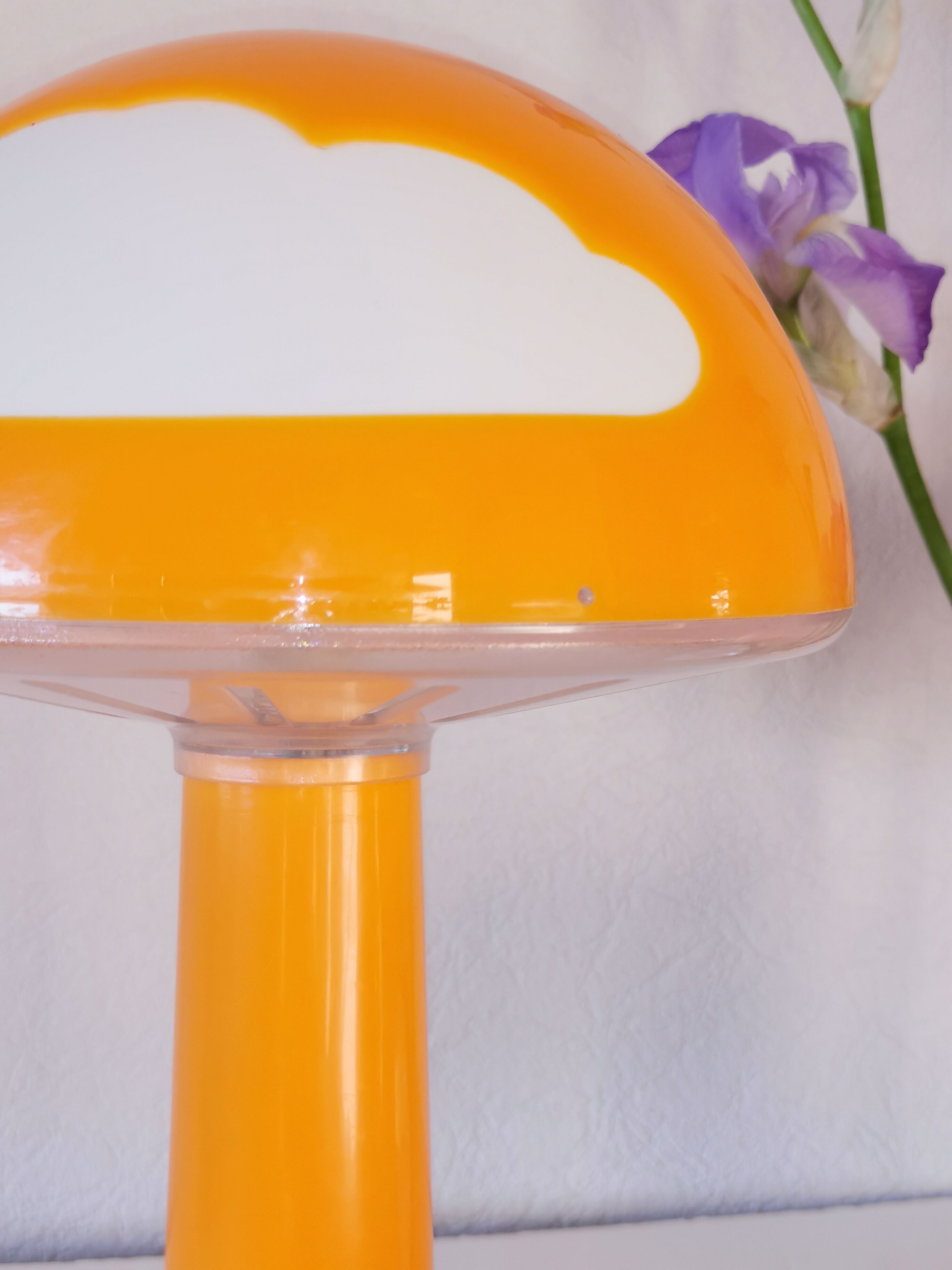 Mushroom lamp, orange cloud Skojig, henrik preutz design for Ikea, 1990