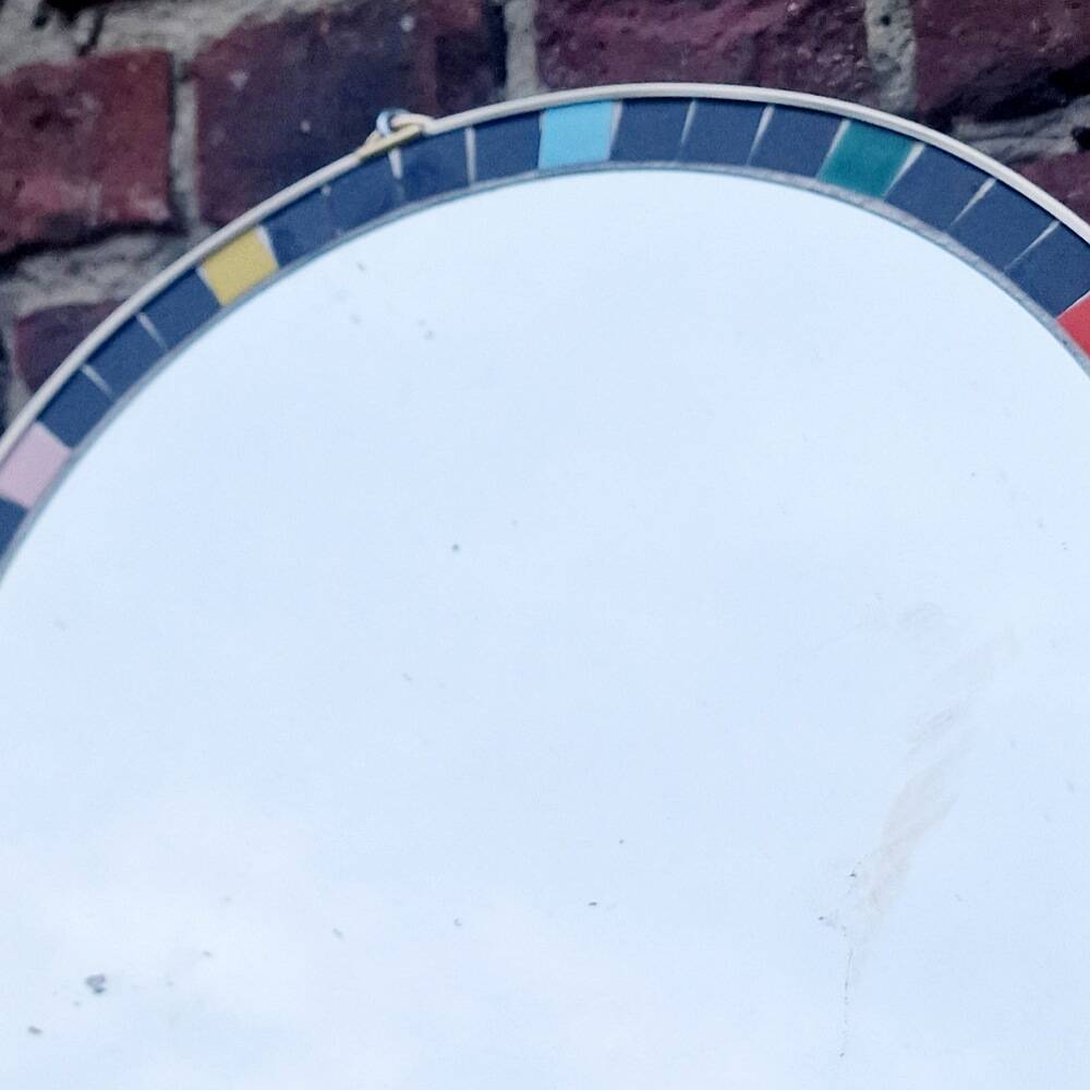 Vintage ceramic tile mirror