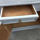 Parisian buffet old gray patina 2 doors 2 drawers