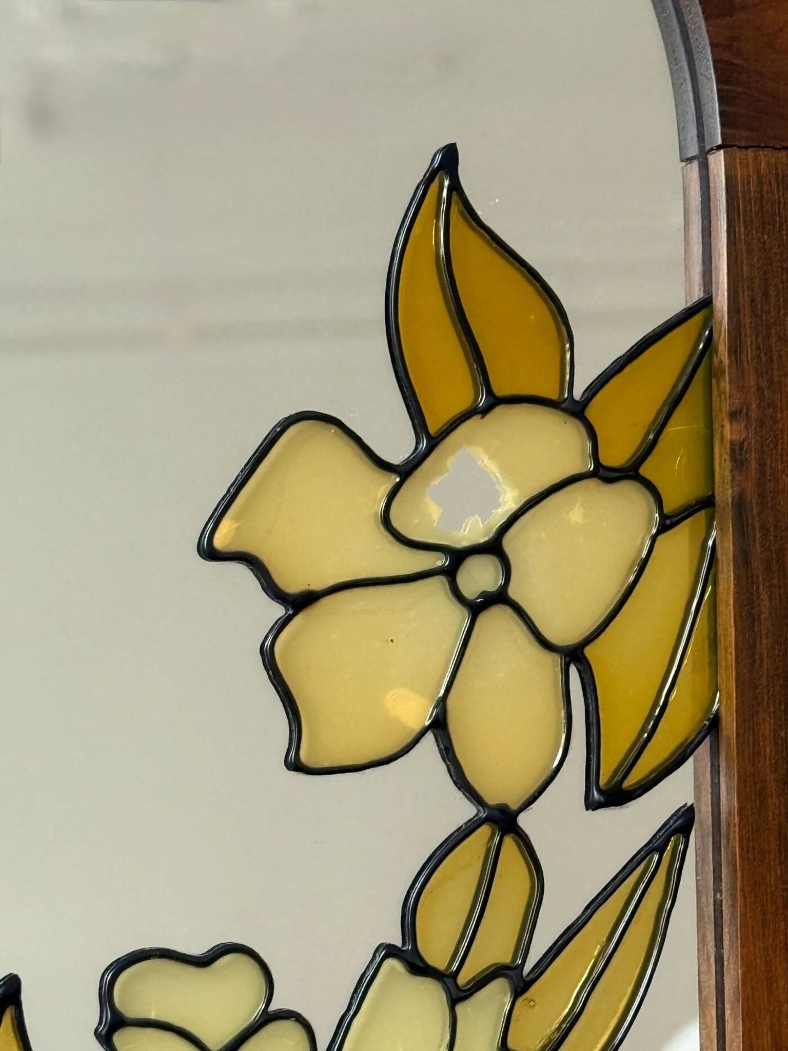 Tiffany-style stained glass mirror