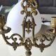Chandelier d Autel à 2 branches, style Napoléon III, en bronze patine vieil or