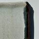 Trio of small rectangular serving dishes white and black Indonesian ceramic 21x16