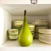 Suspension scandinave en opaline verte et teck