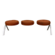 Trio bench seat orange white steel