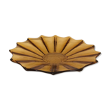 Mustard yellow glass fruit dish