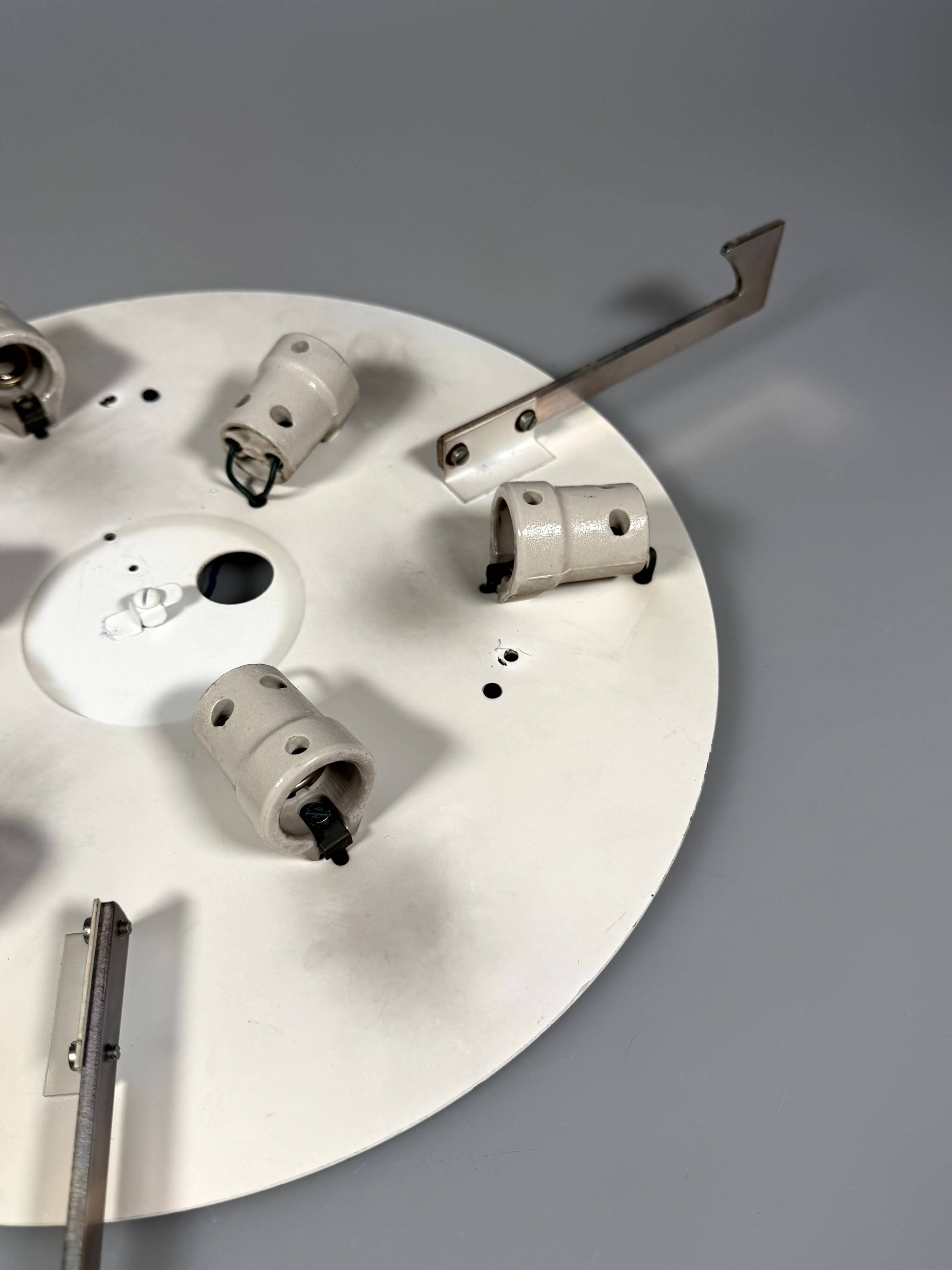 1960s 1970s Ice Glass Flush Mount from by Kaiser Leuchten Germany