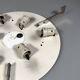 1960s 1970s Ice Glass Flush Mount from by Kaiser Leuchten Germany