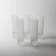 Vintage set of 5 Murano drinking glasses - ice effect with bubble details, heavy quality - Italian design from the 1970s - long drink glasses, gift idea.